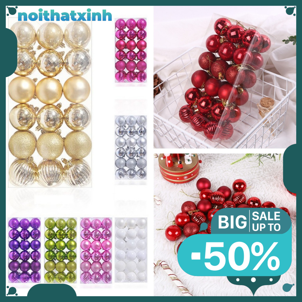 ชุด 24/36 คริสต์มาสตกแต่ง baubles 5 ซม./6 ซม.รุ่น E28/E13 Multi-Color ตกแต่ง NTXSS426