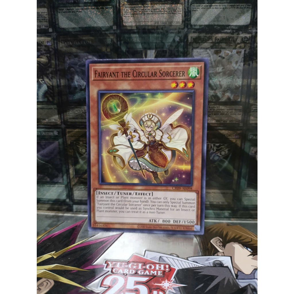 [ Peanut - โปรดดูคําอธิบาย ] Yugioh AE Fairyant the Circular Sorcerer Card - CR09-AE098 - ทั่วไป