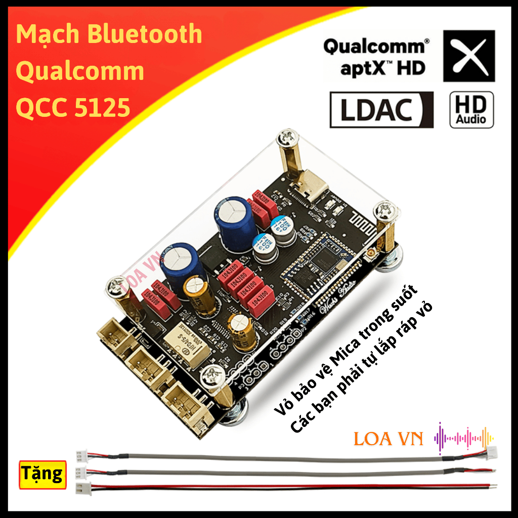 วงจรบลูทูธ 5.1 QCC 5125, QCC 3034 จาก Qualcomm, รับและถอดรหัส Bluetooth ที่ยอดเยี่ยม, LDAC