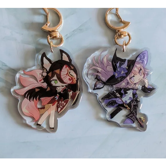 เครื่องรางอะคริลิค Herta และ Fugue - คอลเลกชันพวงกุญแจ Star Rail Herta และ Tingyun | อุปกรณ์เสริมพวง