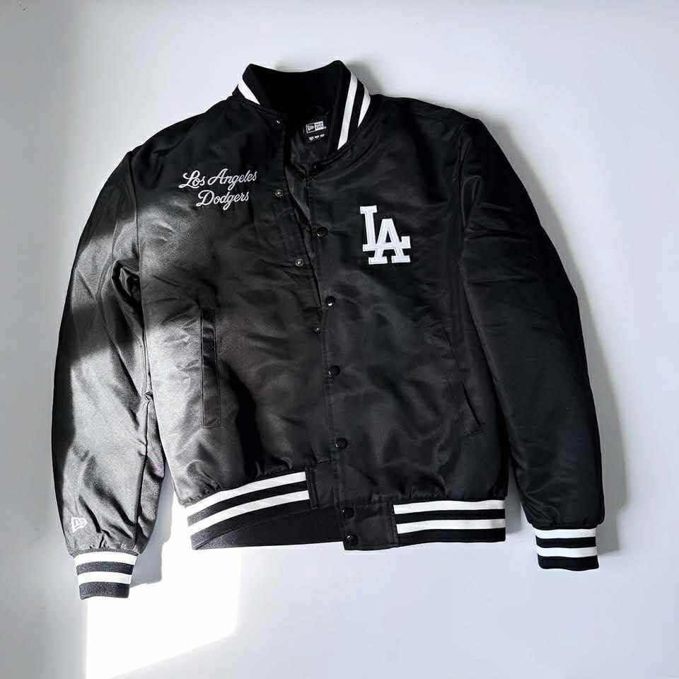 [ของแท้] New Era LA DODGERS BLACK EMBROIDERRED Jacket - New Era Bomber - ของแท้ New Era Full Tag