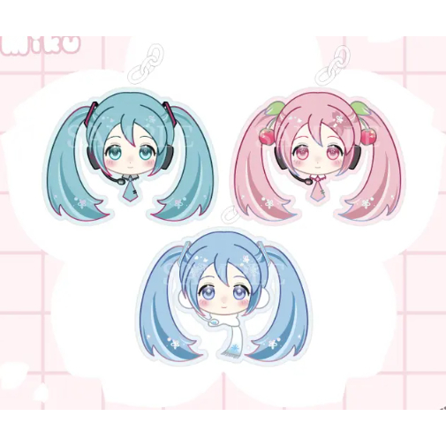 Vocaloid Vocaloid Vocaloid | ฮัตสึเนะ มิกุ | ซากุระ มิกุ | หิมะ มิกุ | พวงกุญแจอะคริลิค | กระต่ายเกา