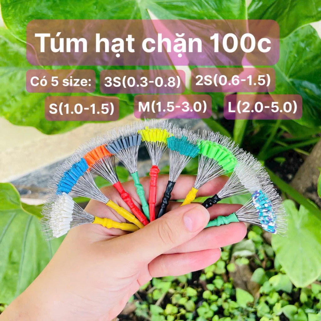 จุกซิลิโคน เช็คหลากสี ขนาด 3S(0.3-0.8), 2S(0.6-1.5), S(1.0-1.5), M(1.5-3.0), L(2.0-5.0)100c/t