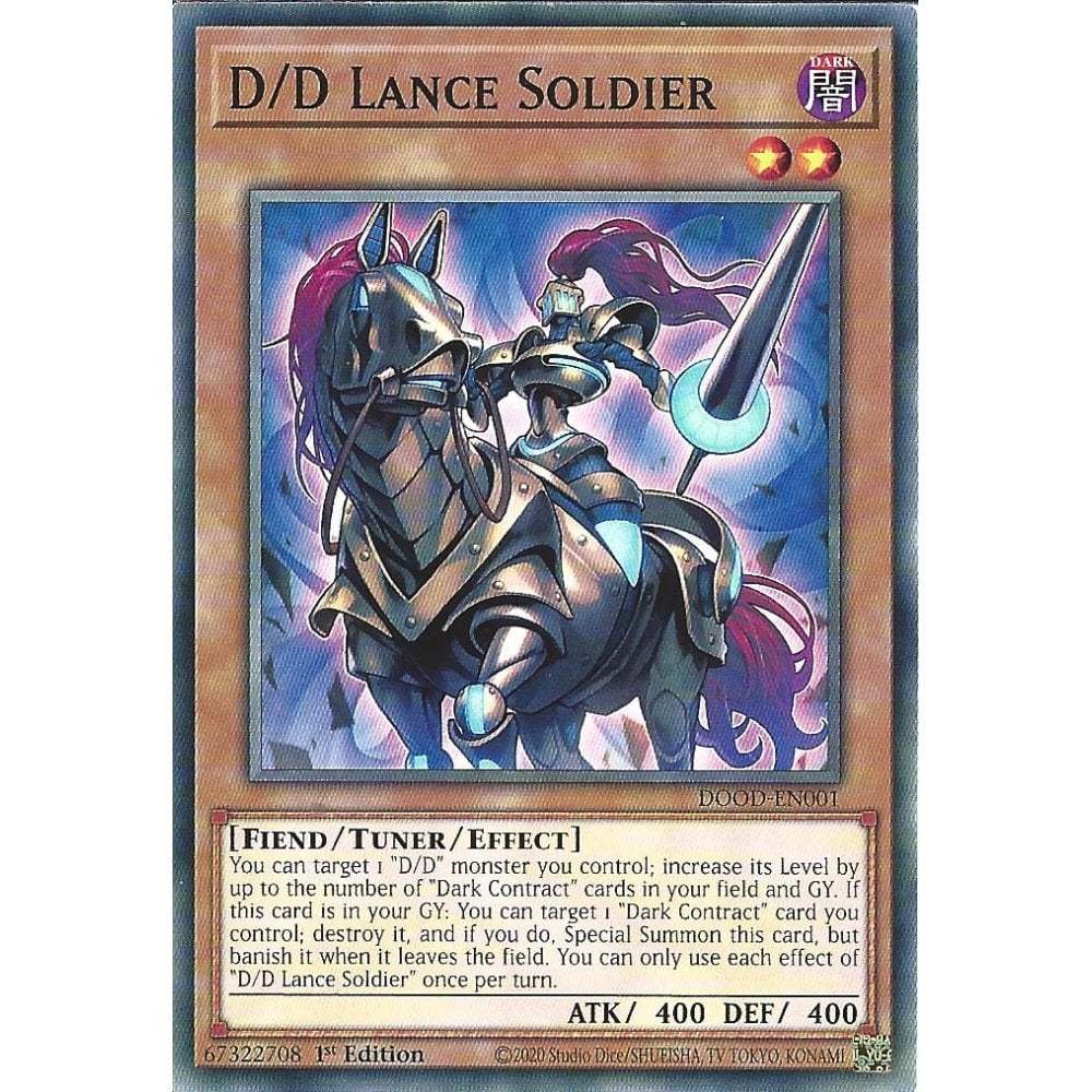 [KW2 Yugioh]* [EN-UK] การ์ด DOOD-EN001 D/D Lance Soldier : Common Card : รุ่นที่ 1
