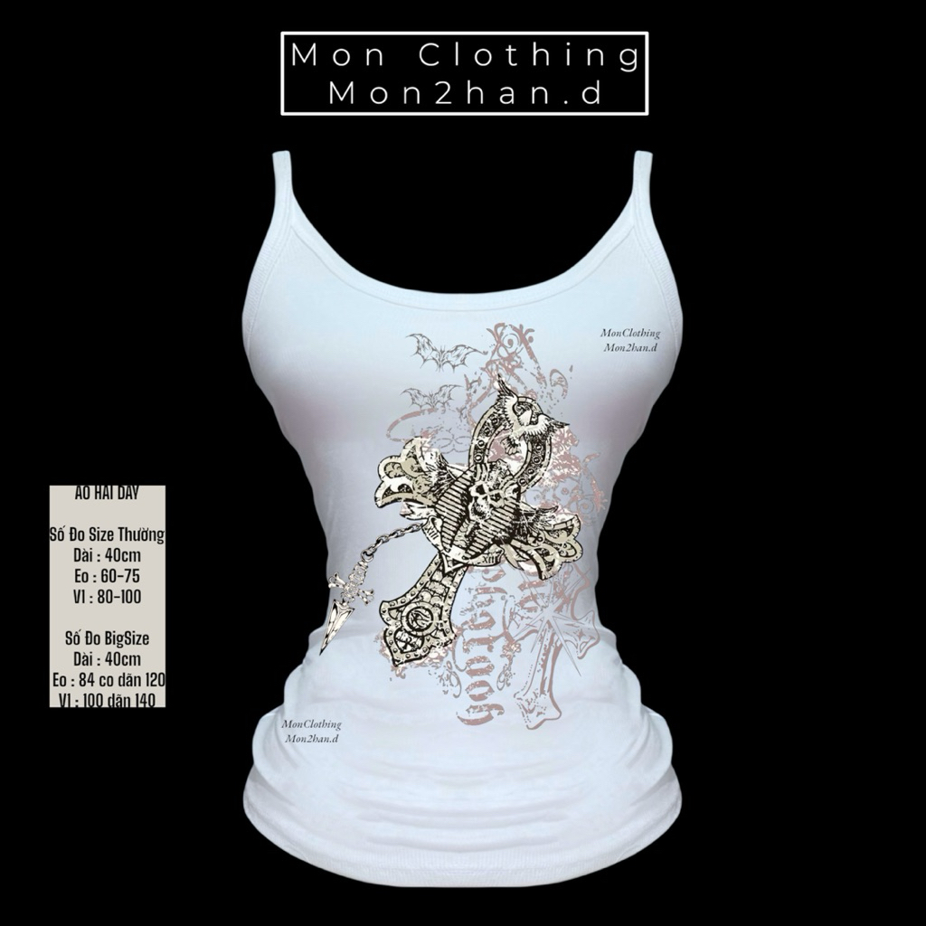 [ AVAILABLE ในขนาดใหญ่ ] Y2K SKULLGOTH TWO STRINGS - BY MON CLOTHING