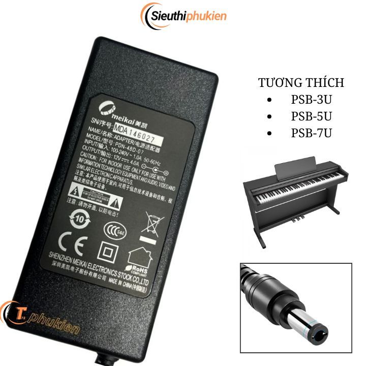 อะแดปเตอร์แปลงไฟสําหรับ Roland PSB-3U PSB-5U PSB-7U PSB-120 ACB-120 ACF-120 ACK-120 ACI-12012v - 1 ป