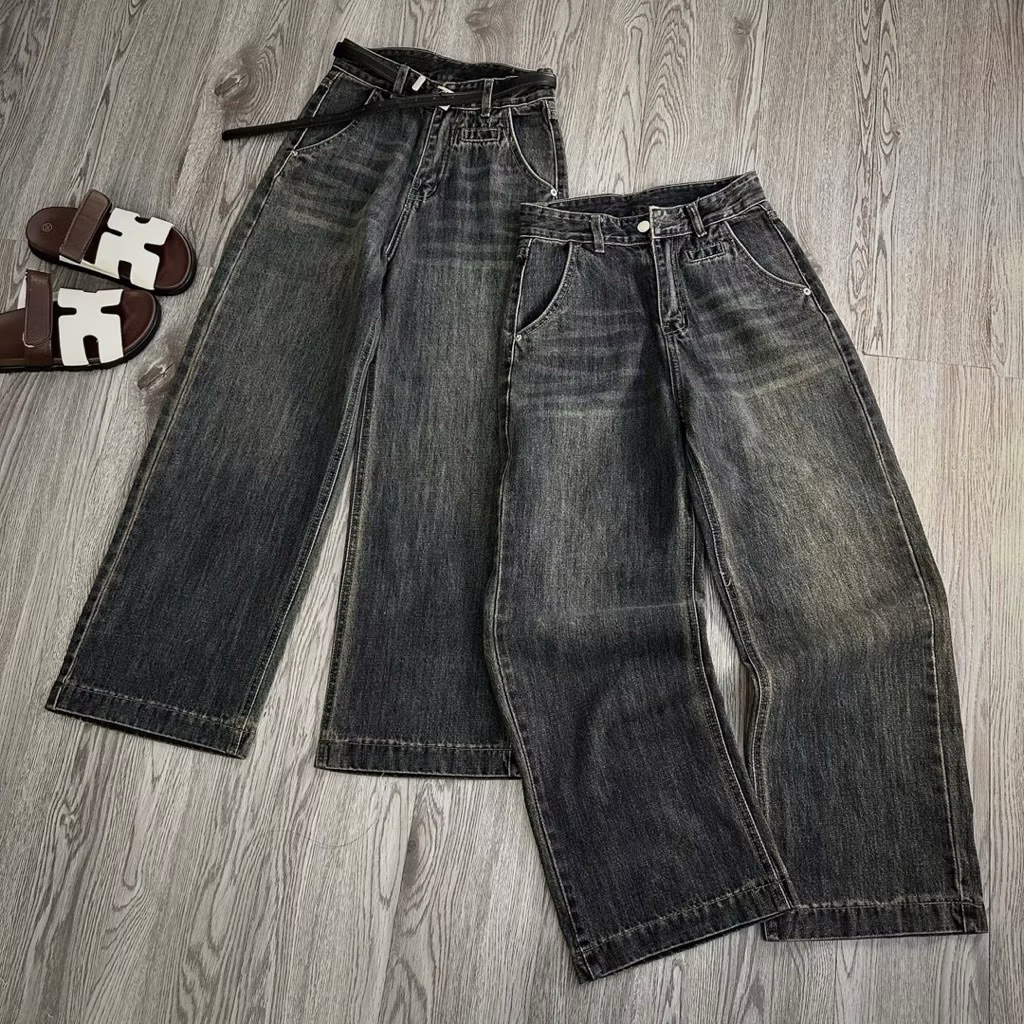 [HANGCOSAN] SP024355 DWARF STRAIGHT JEANS - 94ซม