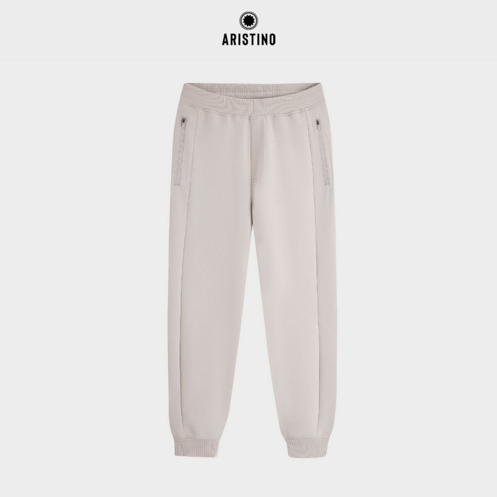 [ใหม่] กางเกงขายาวผู้ชาย ARISTINO สีเบจเรียบหรูสําหรับฤดูใบไม้ร่วงและฤดูหนาว ผ้าคอตตอนเพื่อให้ความอบ