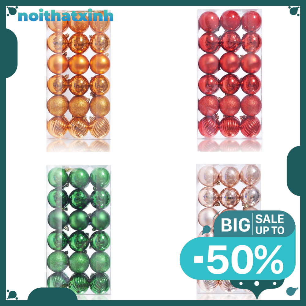 ชุดไข่มุกตกแต่งคริสต์มาส 6/12 ชิ้น 8CM รุ่น E6 สีสันสดใส NTXSS434