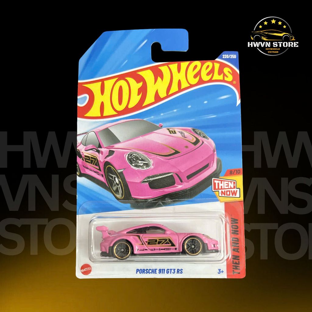 Pink Hotwheels Porsche 911 GT3 RS รถโมเดล