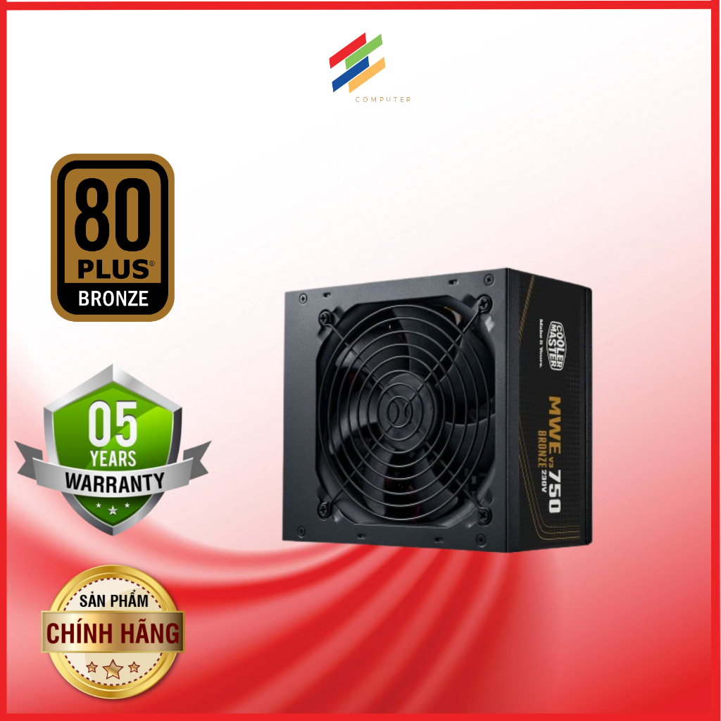 Power Supply Cooler Master MWE BRONZE V3 Full Range 80 Plus - สินค้าของแท้ 5 ปี