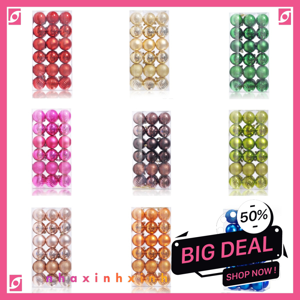 ชุด 24/36 8CM Pearls รุ่น E6 Lovely Christmas Decor GDTPKSS435