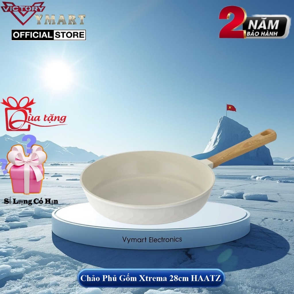 Xtrema กระทะนอนสติ๊กเคลือบเซรามิก 28 ซม. HAATZ C28 สําหรับเตาทุกประเภท ปลอดภัย ทําความสะอาดง่าย