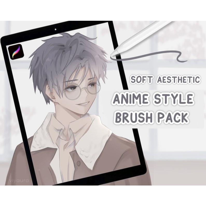 ANIME STYLE PROCREATE BRUSHES SET – LINEART, COLORING, BLENDING