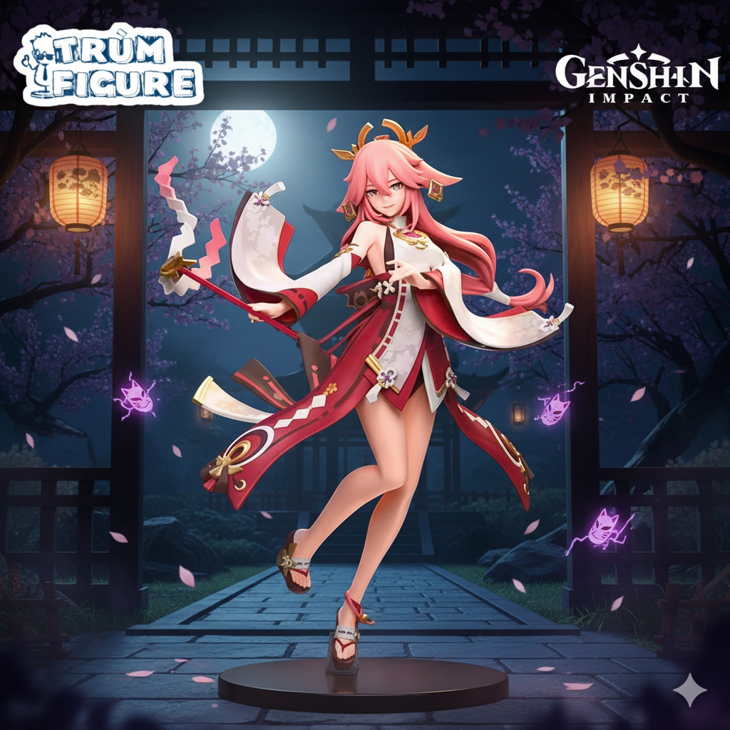 โมเดล ฟิกเกอร์ Genshin Impact Yae Miko Fan Dance เกม - ฟิกเกอร์ Boss ครบกล่อง