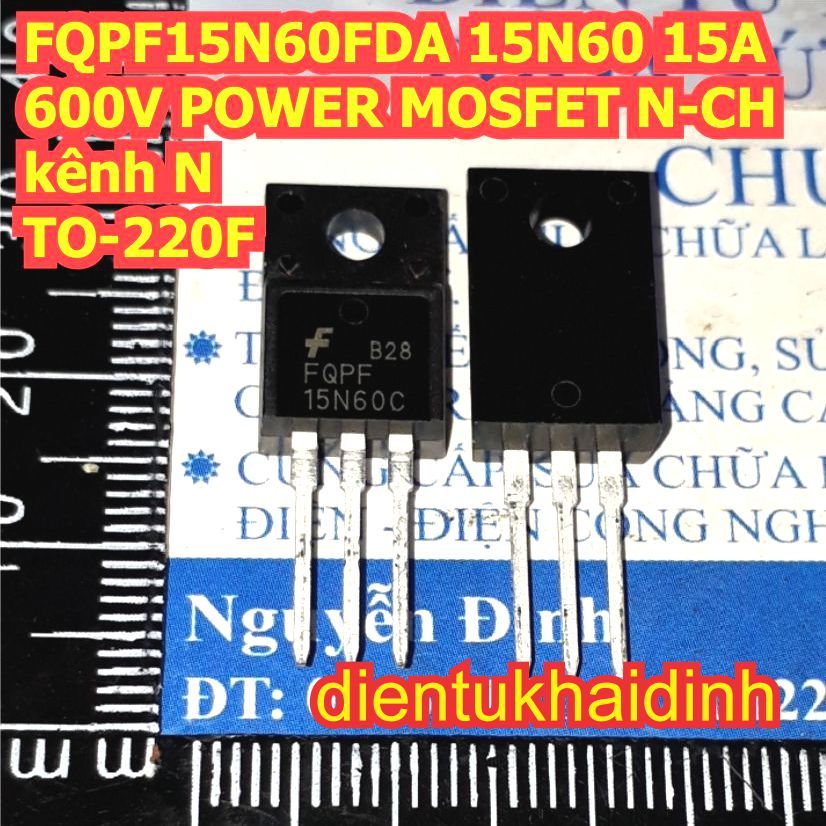2pcs FQPF15N60C 15N60 KGT15N60FDA 15A 600V POWER MOSFET N-CH N ช่อง TO-220F kde6229
