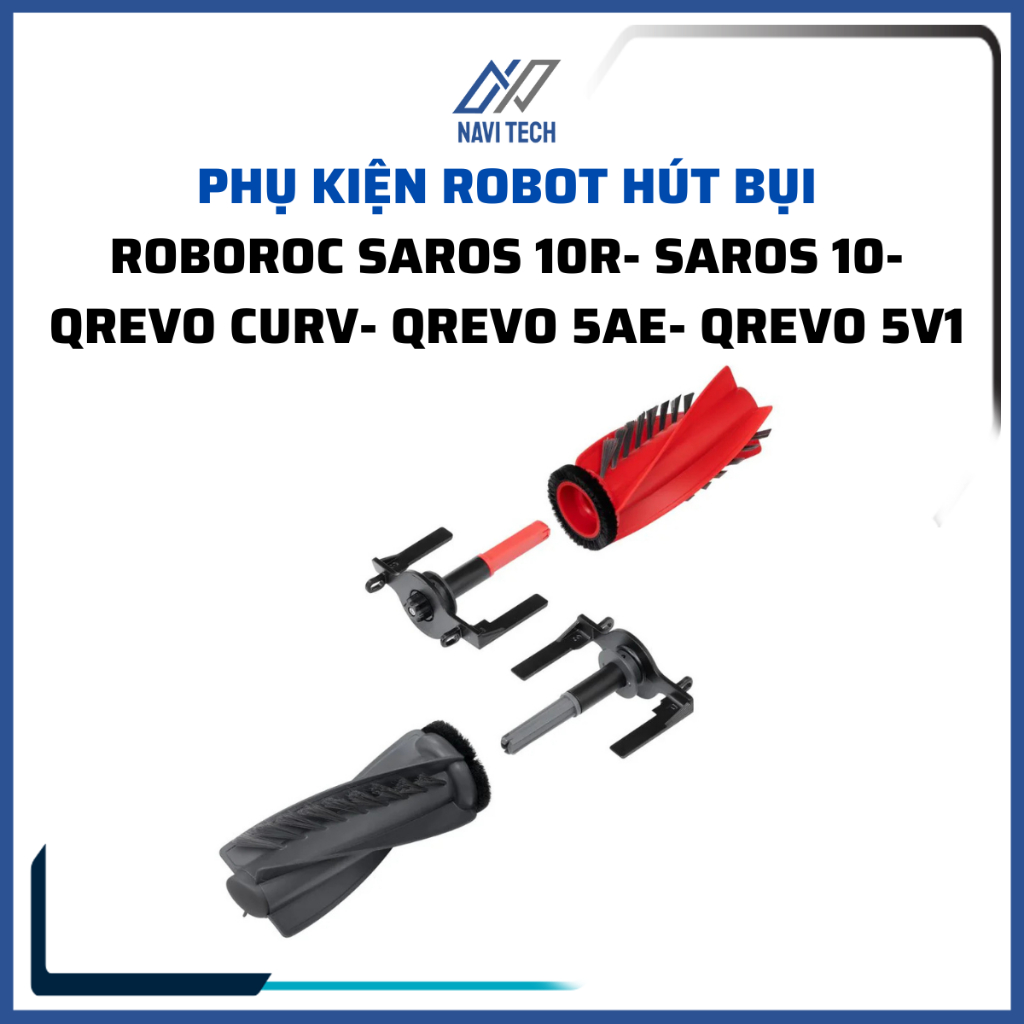 ชุดหัวแปรงสําหรับเครื่องดูดฝุ่นหุ่นยนต์ Roborock Saros 10, Saros 10r, Qrevo Curv, Qrevo 5AE, Edge 5V
