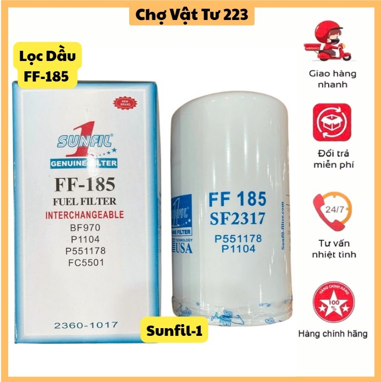 FF-185 Sunfil-1 Filter_Cummin, Mitsubishi, Yanmar กรองน้ํามันเครื่องดีเซล