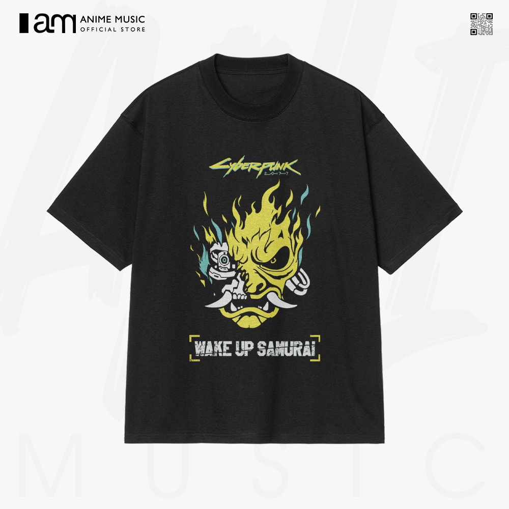 เสื้อยืดแขนสั้นผ้าฝ้าย 100% Unisex Cyberpunk 2077 Oversize