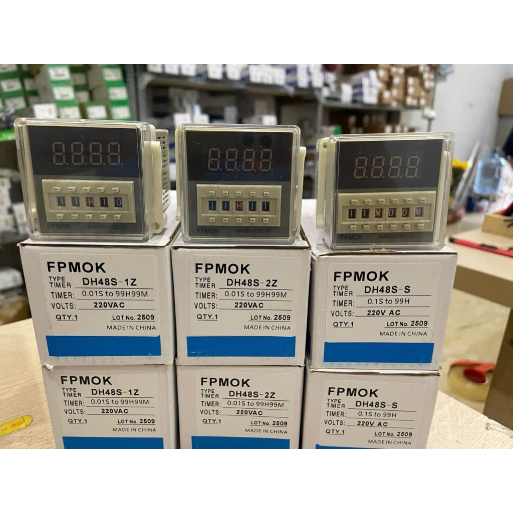 รีเลย์ไทม์ DH48S, DH48S-S, DH48S-2Z, DH48S-1Z (ฐานรวม) 24VDC, 220VAC