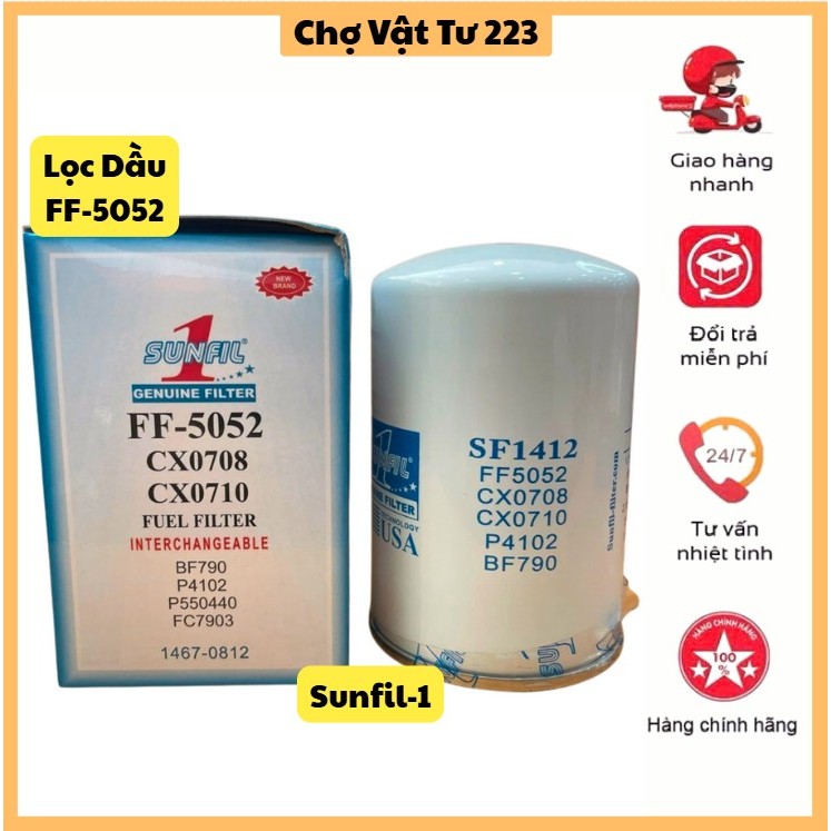 กรองน้ํามันเครื่อง FF-5052 Sunfil-1_สําหรับเครื่องยนต์ดีเซล