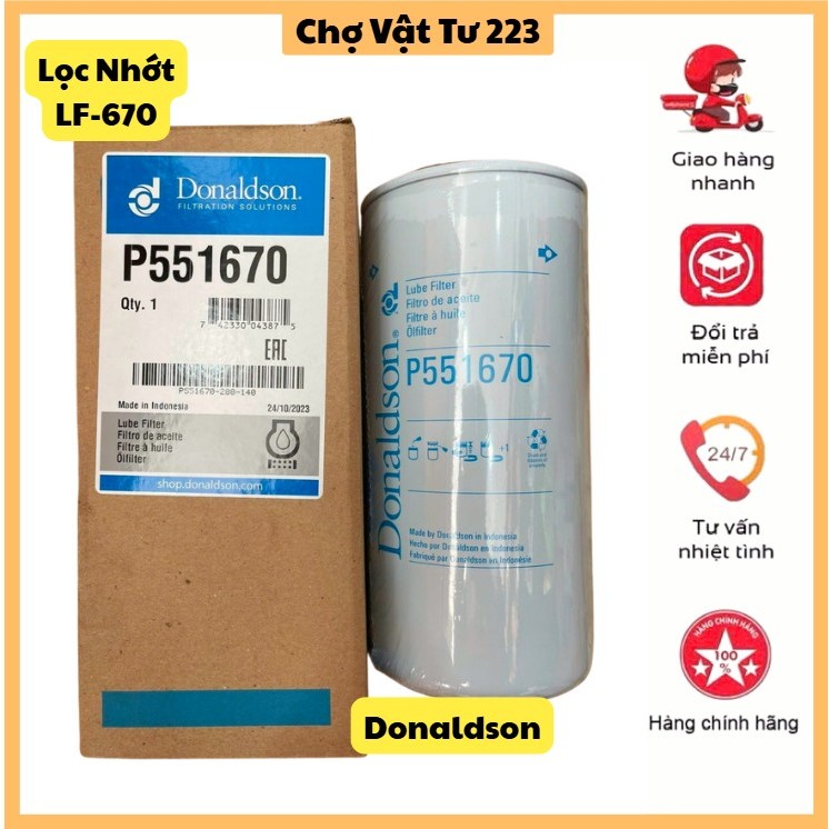 กรองน้ํามันเครื่อง Donaldson LF-670 สําหรับเครื่องยนต์ดีเซล