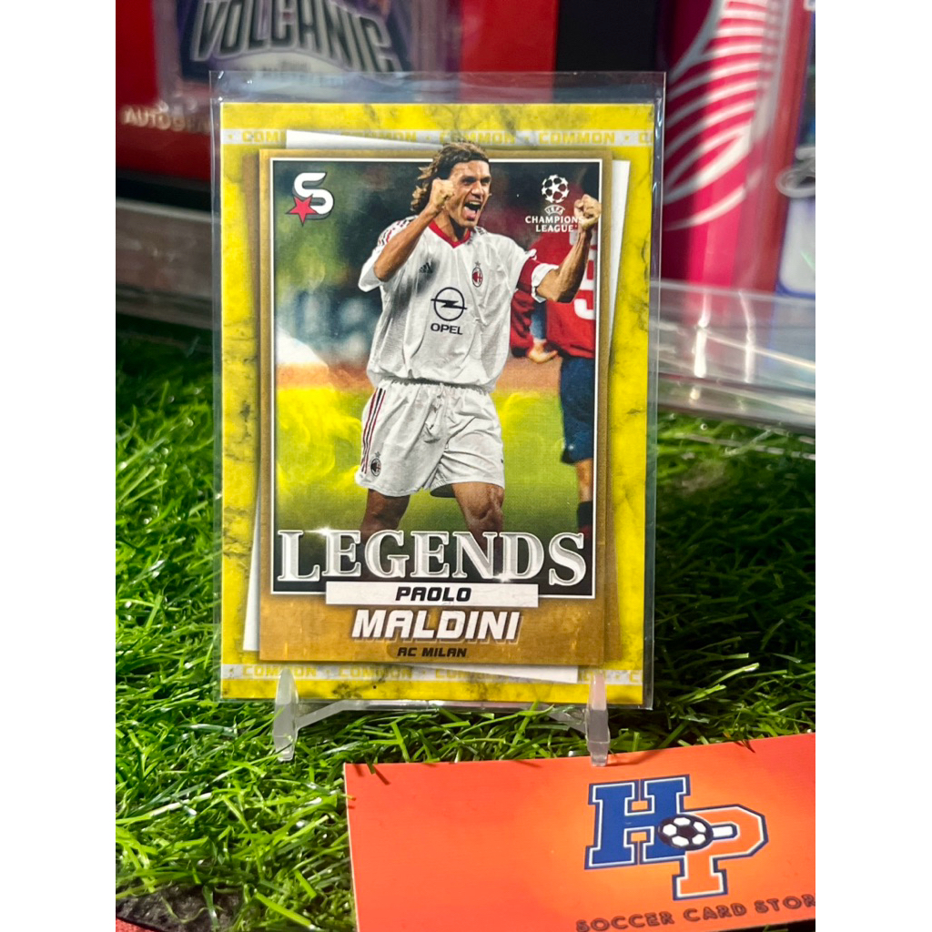 Paolo Maldini Legends Gold Topps Supperstars 2022/23 การ์ดฟุตบอล