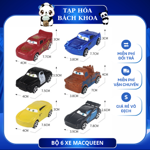 SET 6 ชิ้น MACQUEEN CARTOON CARS สําหรับตกแต่งเค้ก รถตกแต่งเค้กวันเกิดเท่มาก