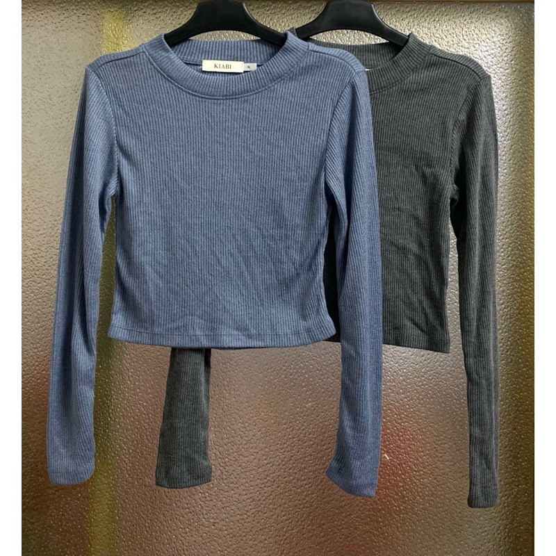 KIABI RIBBED WOOL CROPTOP เสื้อยืด