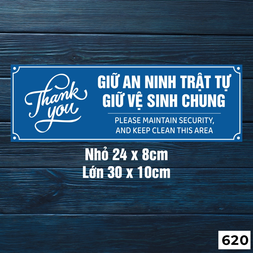 สติ๊กเกอร์รูปลอกตัวอย่าง KEEP AN NINH TOWN, KEEP GENERAL HYGIENE - CODE 620
