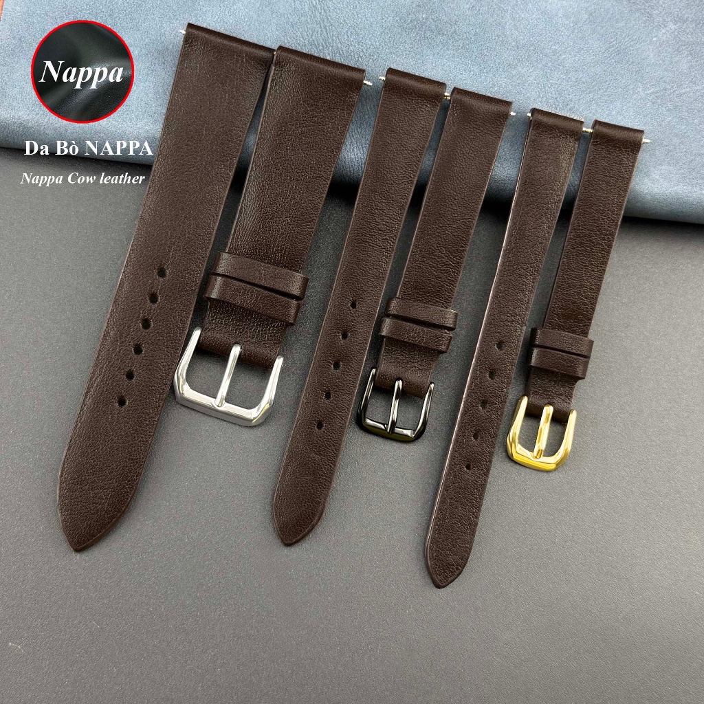 [Earth Brown] (Unpad) สายนาฬิกา Thin NAPPA cowhide TANK BO-111 ไซส์ 10 12 13 14 15 16 17 18 19 20 21 22 mm