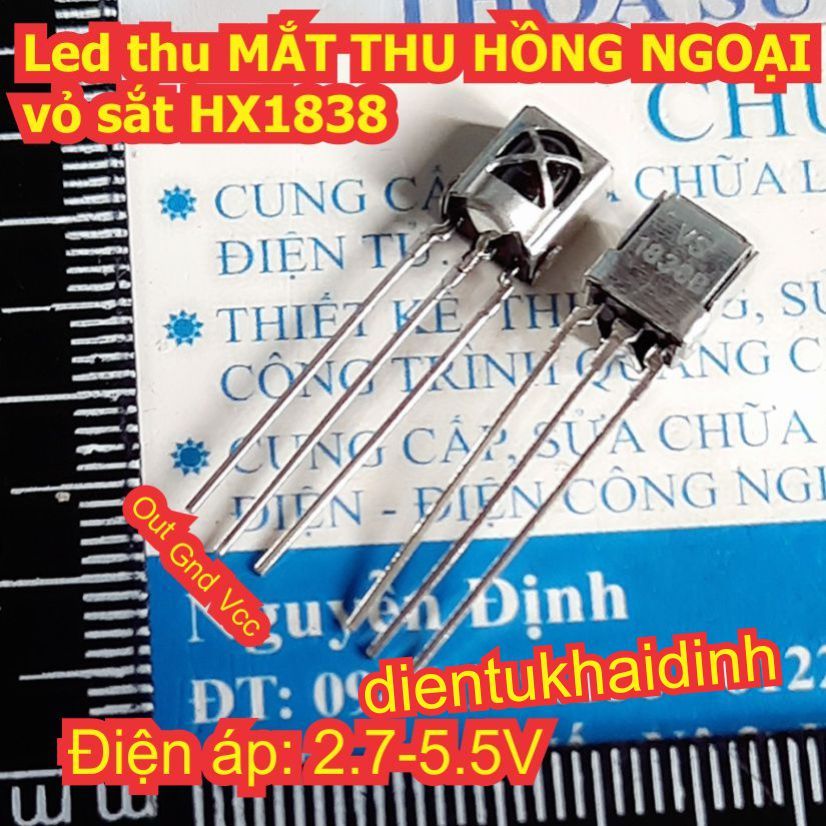 10 LEDs INFRARED RECEIVER EYE พร้อมเปลือกเหล็ก HX1838 VS1838 1838B kde0140