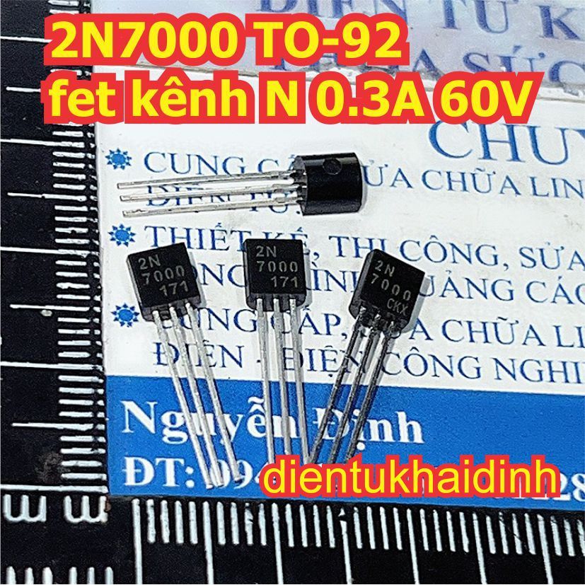 20 ชิ้น 2N7000 N7000 7000 TO-92 N-channel mosfet 0.3A 60V kde0192