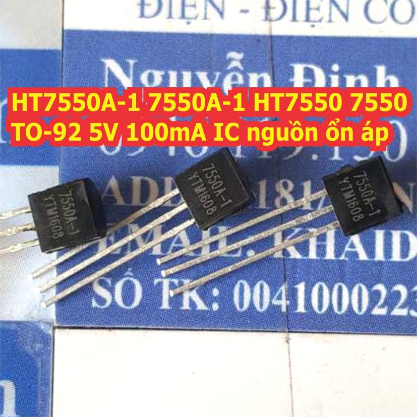 20pcs HT7550A-1 7550A-1 HT7550 7550 TO-92 5V 100mA ตัวควบคุมแรงดันไฟฟ้า IC kde2148