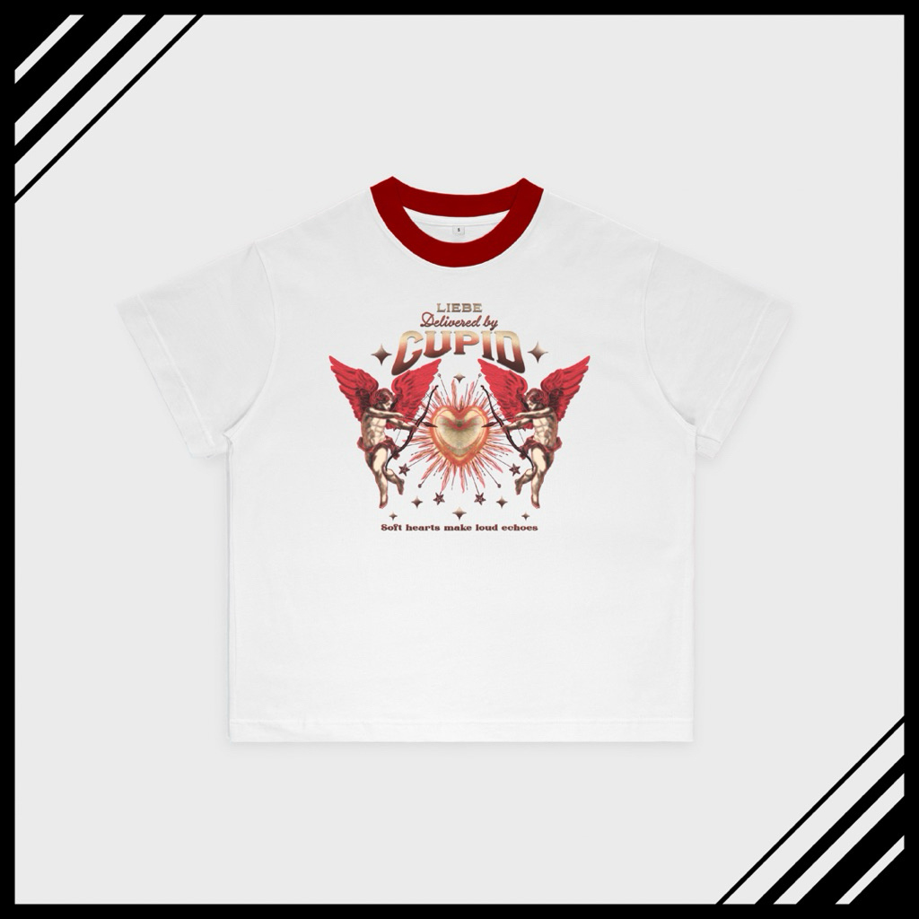 ICH LIEBE - เสื้อยืดทรงกล่องแฟชั่น unisex CUPID VER2