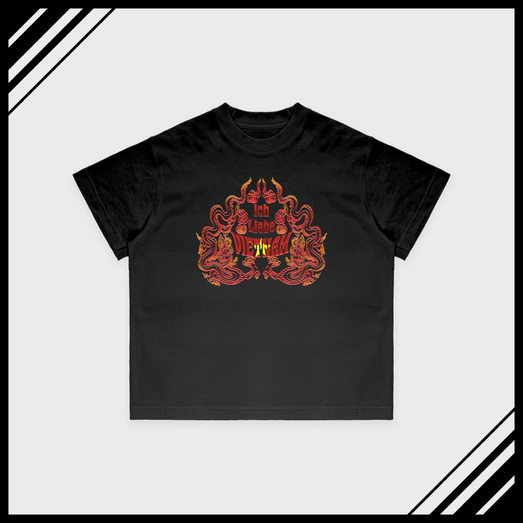 ICH LIEBE - เสื้อยืดทรงกล่องแฟชั่น VIETNAM