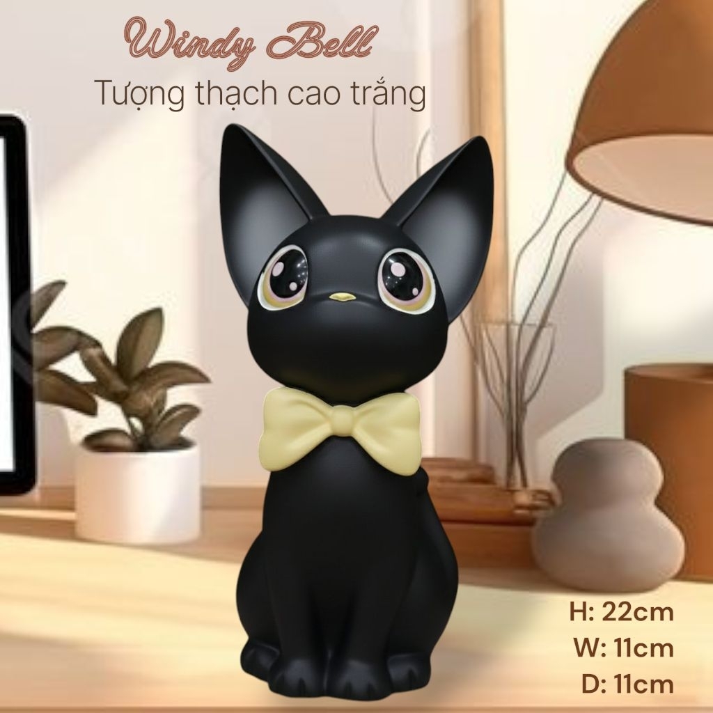 Jiji Cat - รูปปั้นปูนปลาสเตอร์สีขาว สูง 22 ซม. - DIY