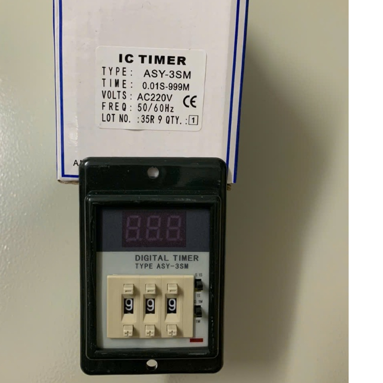 (Anly) Timer รีเลย์ตั้งเวลามัลติฟังก์ชั่น ASY-3SM / 220V 0.1s-999m (ANLY)
