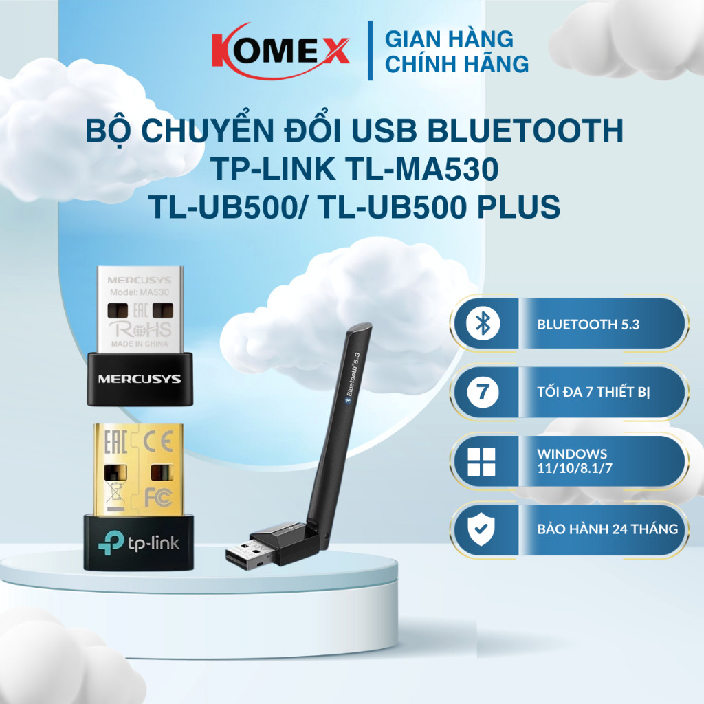 TP-LINK USB Bluetooth 5.3 Adapter TL-MA530, TL-UB500, TL-UB500 PLUS บลูทูธไร้สายสําหรับแล็ปท็อปพีซี