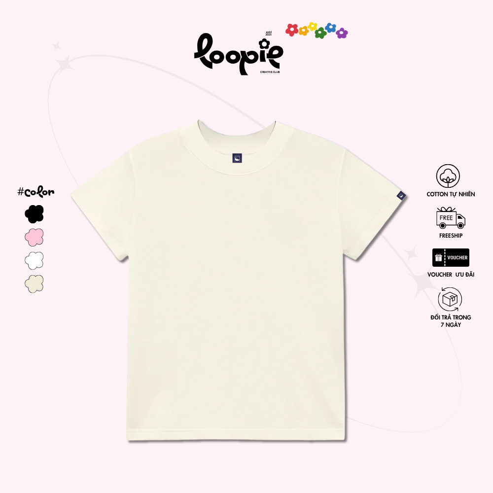 Baby Tee By Loopie Club BST93 Plain Cotton Cool สไตล์เกาหลี