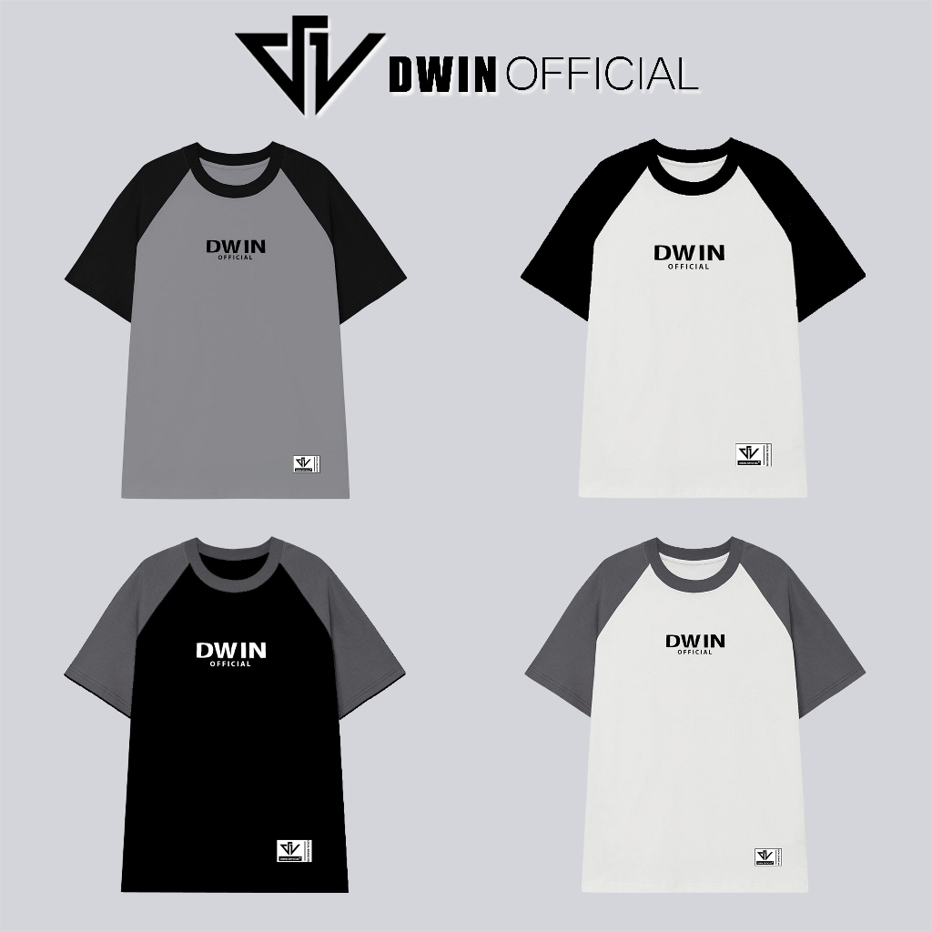 เสื้อยืดแร็กแลนสําหรับผู้ชายและผู้หญิง DWIN เสื้อยืดแขนยาวผ้าฝ้าย unisex ทรงหลวม แบรนด์ท้องถิ่นพื้นฐ