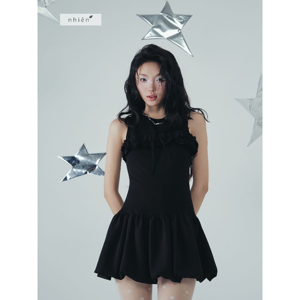 Lunaris Dress - เดรสแขนกุดคอกลมสั้น nhien.official BD74