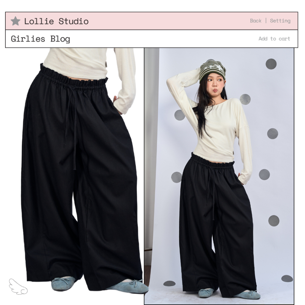 LOLLIE STUDIO - กางเกงชั้นในผ้าลินินทรงหลวม TKQ52