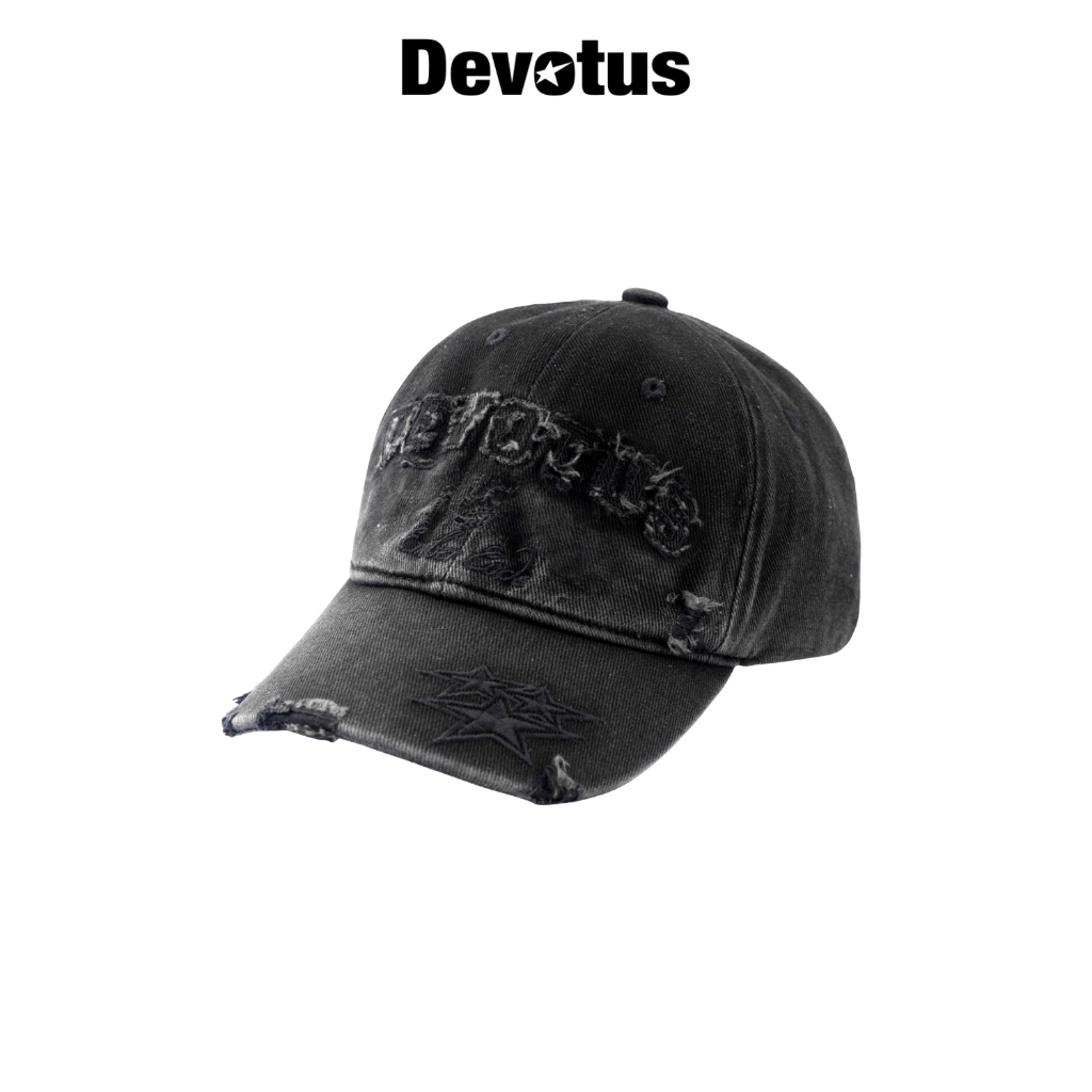 หมวกเบสบอลผ้ายีนส์ฟอกนุ่ม ปักมือ ปักโลโก้ DEVOTUS - EMBER CODE CAP