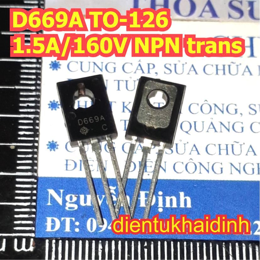 20pcs B649A D669A 2SB649 B649 2SD669 D669 1.5A 160V TO-126 PNP NPN คู่ทรานซิสเตอร์ย้อนกลับ kde1482