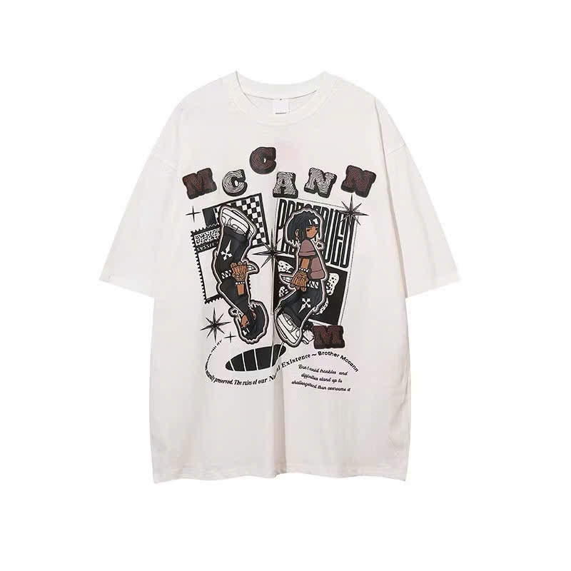 เสื้อยืด Unisex สําหรับผู้ชายและผู้หญิง พิมพ์ลาย MCCANN ผ้าคอตตอน 100% - BOONE - BNE00076