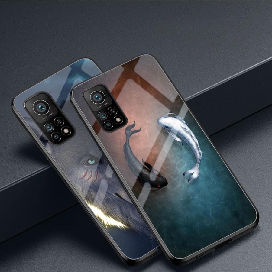 เคสกระจกสําหรับ XIAOMI MI 10T/ MI 10T PRO – มาสคอตนําโชค – คุณภาพสูง กันรอยขีดข่วน ทันสมัย