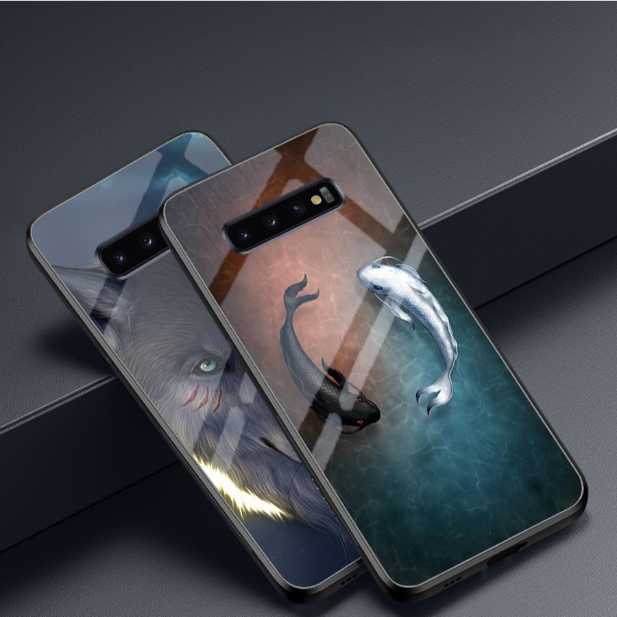 เคสกระจกสําหรับ SAMSUNG GALAXY S10/ S10 PLUS/ S10 5G - มาสคอตนําโชค - คุณภาพสูง กันรอยขีดข่วน ทันสมั