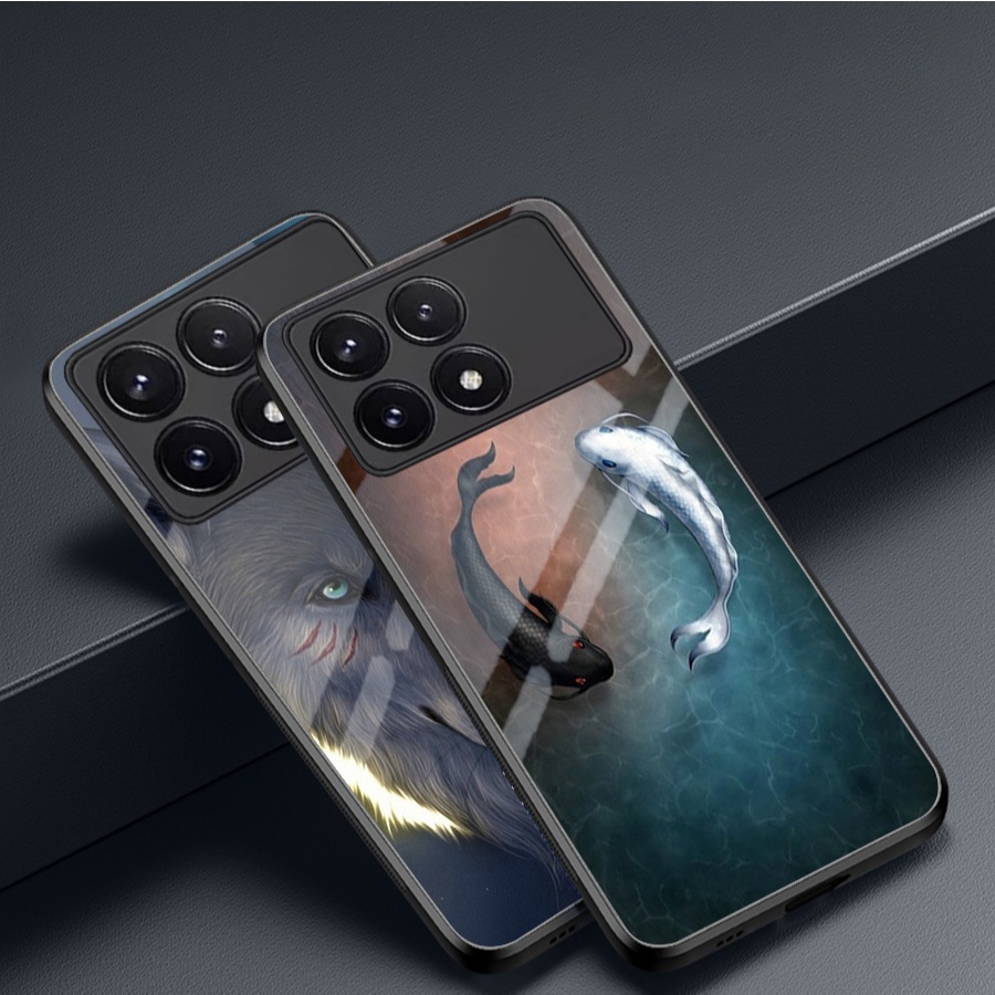 เคสกระจกสําหรับ XIAOMI REDMI K70/ K70 PRO/ K70E/ POCO X6 PRO – มาสคอตนําโชค – คุณภาพสูง กันรอยขีดข่ว