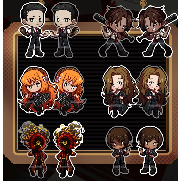 ในสต็อก Limbus Company อะคริลิค Charms Set 02 | สินค้าพัดลม Unofficial | เรียนรู้, Heathcliff, Ishma